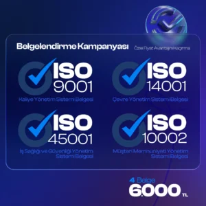 4 adet ISO belgelendirme kampanyası paketi